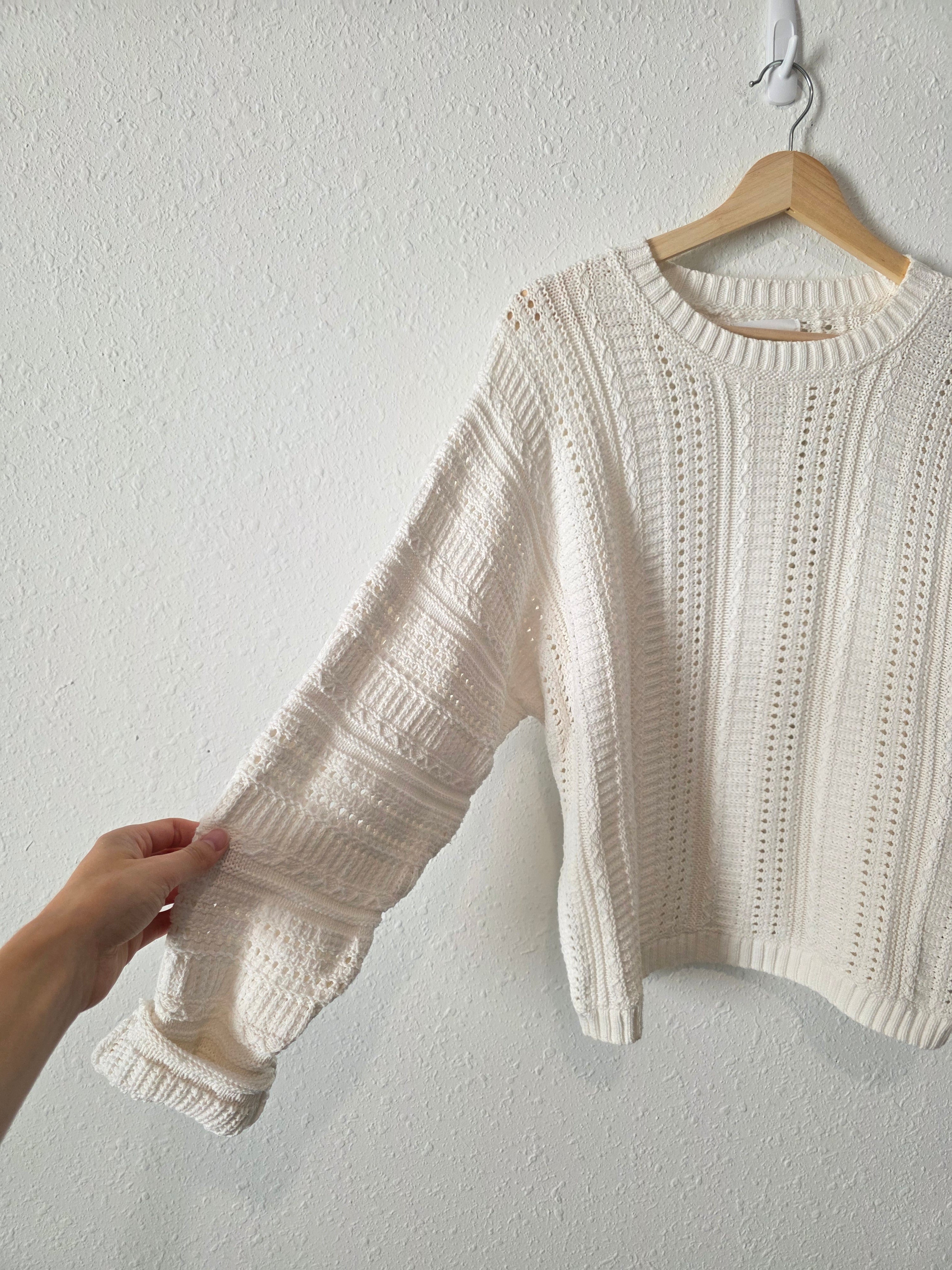 Textured Cotton Sweater (M)