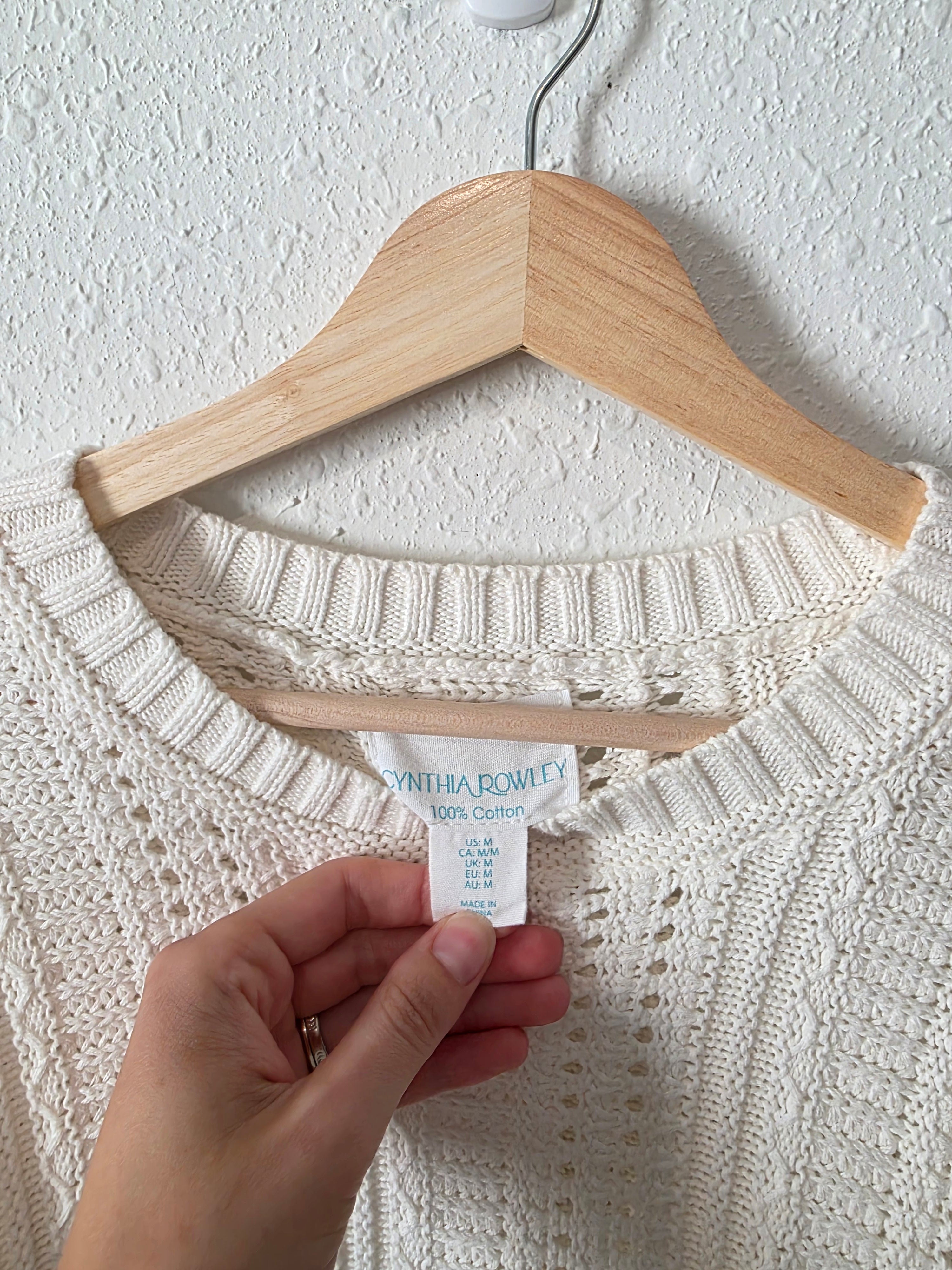 Textured Cotton Sweater (M)