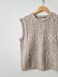 Vintage Chunky Sweater Vest (S)
