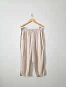Loft Linen Blend Straight Pants (L)