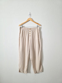 Loft Linen Blend Straight Pants (L)