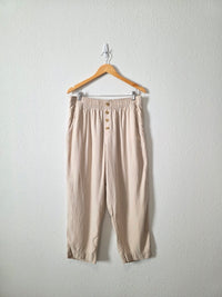 Loft Linen Blend Straight Pants (L)