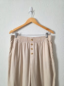 Loft Linen Blend Straight Pants (L)