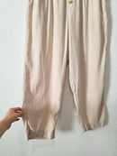 Loft Linen Blend Straight Pants (L)
