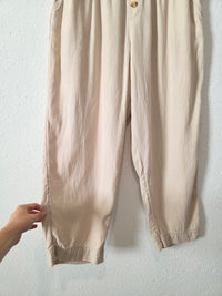 Loft Linen Blend Straight Pants (L)