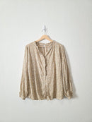 Floral Button Up Blouse (L)