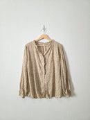 Floral Button Up Blouse (L)