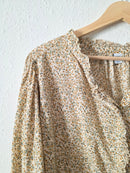 Floral Button Up Blouse (L)