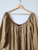 Hyfve Brown Tiered Midi Dress (M)