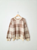 Z Supply Cozy Checkered Sweater (L)