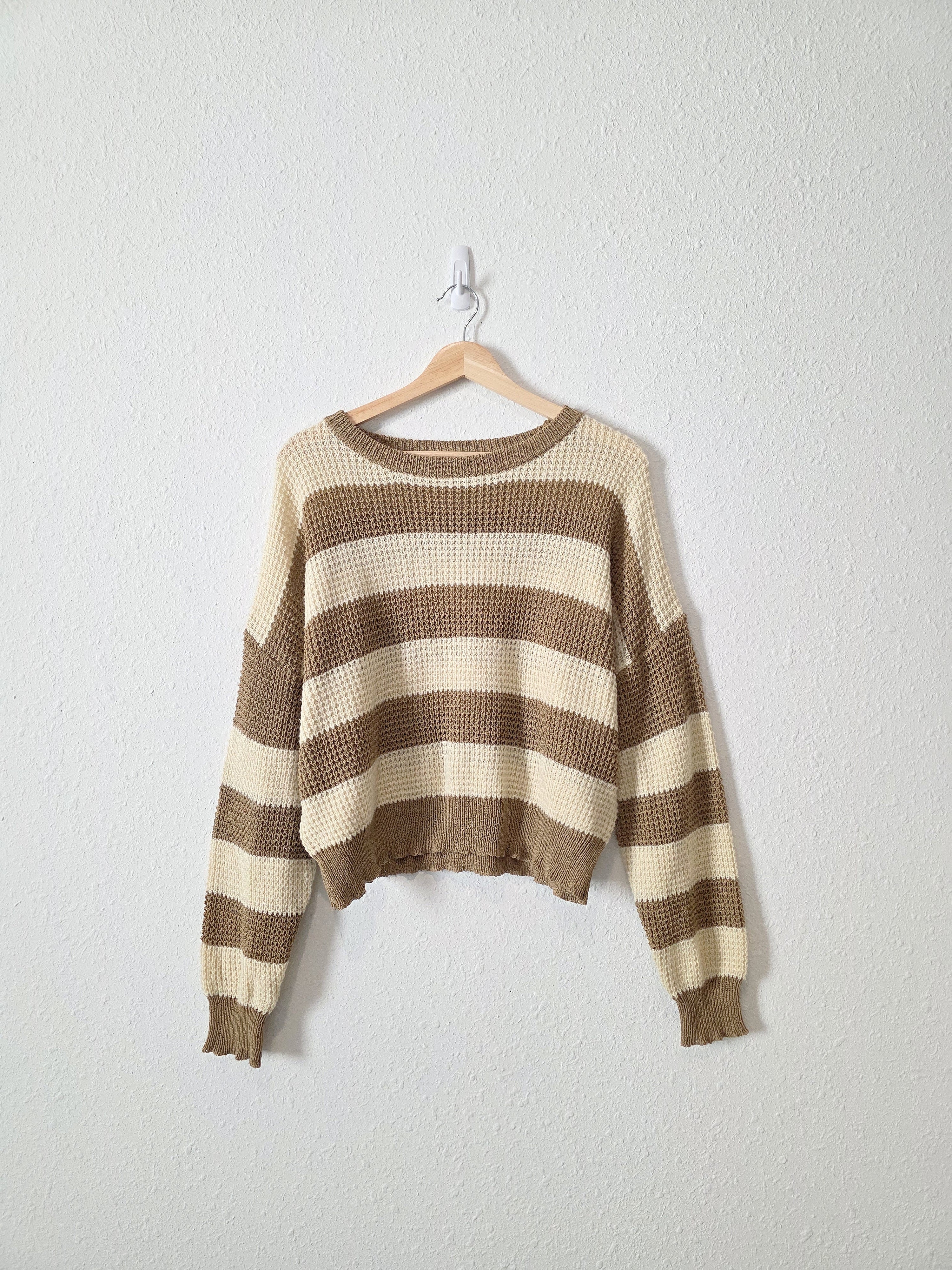 La Miel Neutral Striped Sweater (S)