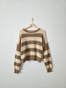 La Miel Neutral Striped Sweater (S)