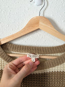 La Miel Neutral Striped Sweater (S)