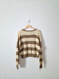 La Miel Neutral Striped Sweater (S)