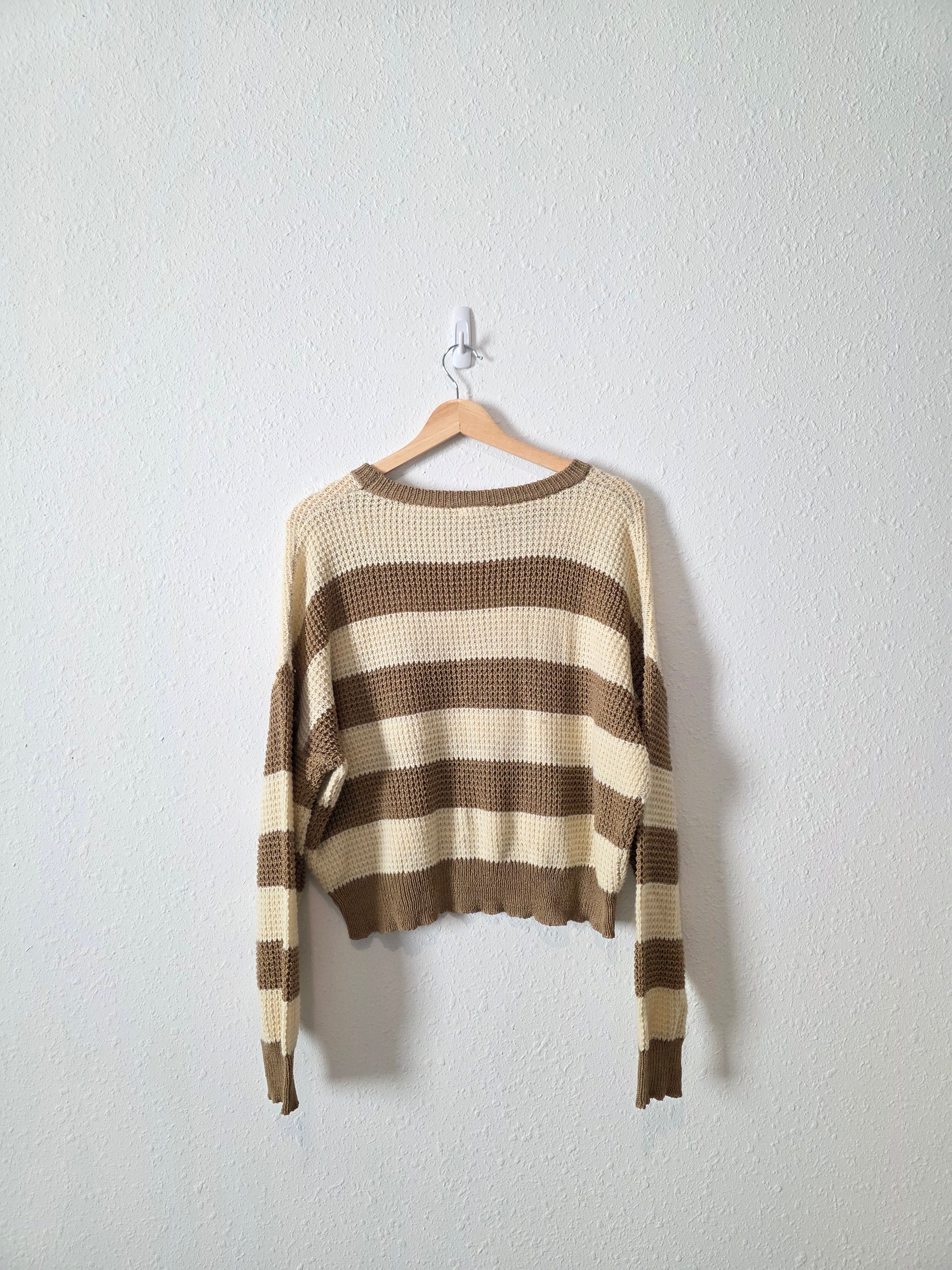 La Miel Neutral Striped Sweater (S)