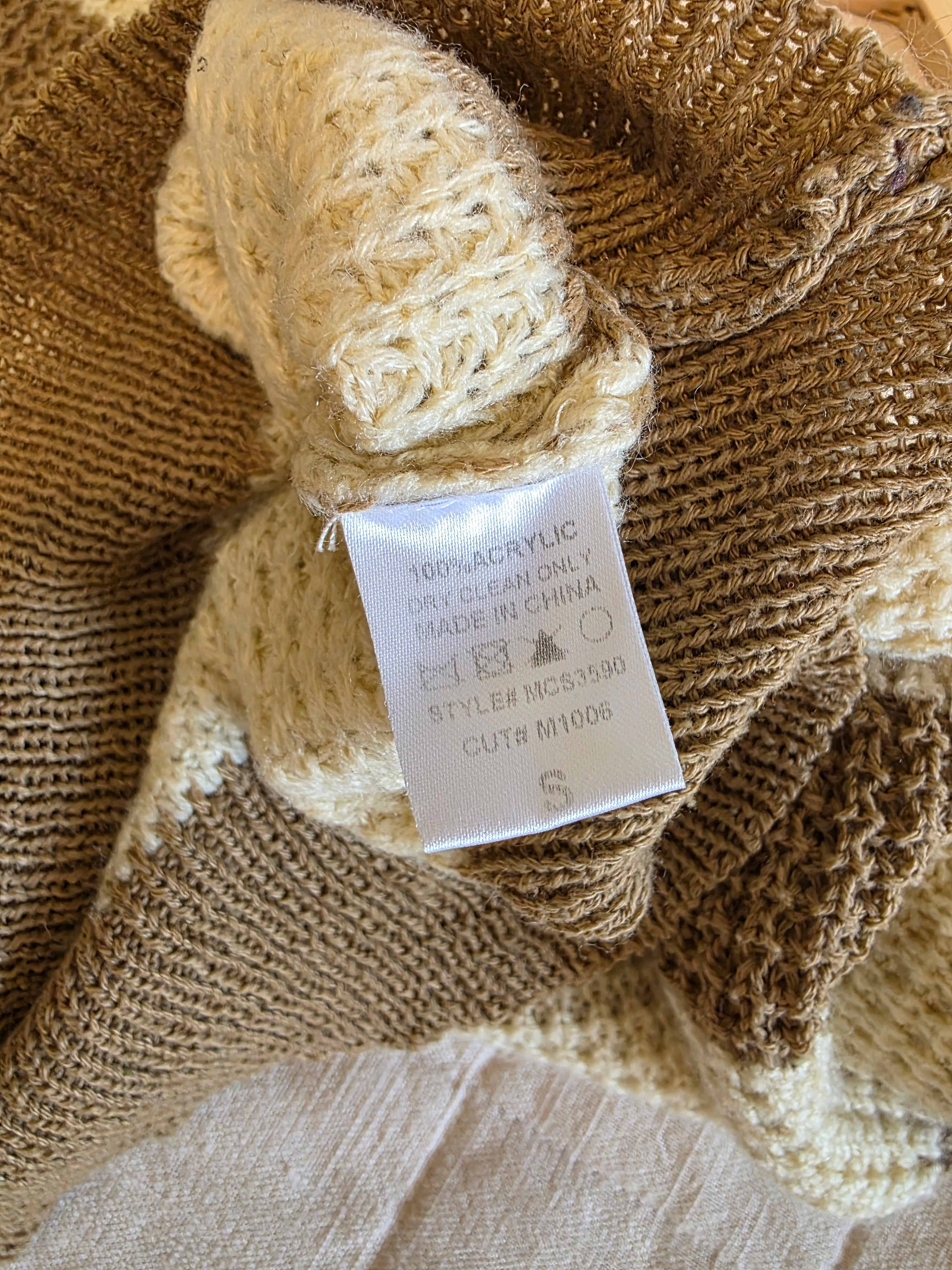 La Miel Neutral Striped Sweater (S)