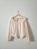 Anthropologie Striped Puff Sleeve Top (L)