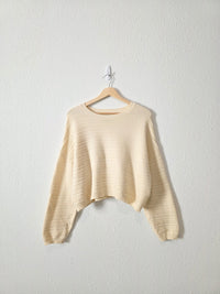 Billabong Cream Ribbed Sweater (L)