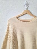 Billabong Cream Ribbed Sweater (L)