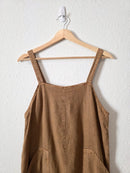 Brown Wide Leg Overall Jumpsuit (XS)