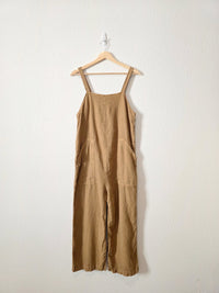 Brown Wide Leg Overall Jumpsuit (XS)