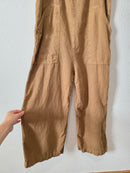 Brown Wide Leg Overall Jumpsuit (XS)