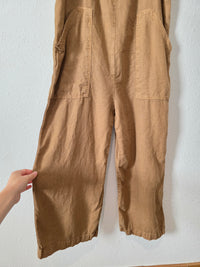 Brown Wide Leg Overall Jumpsuit (XS)