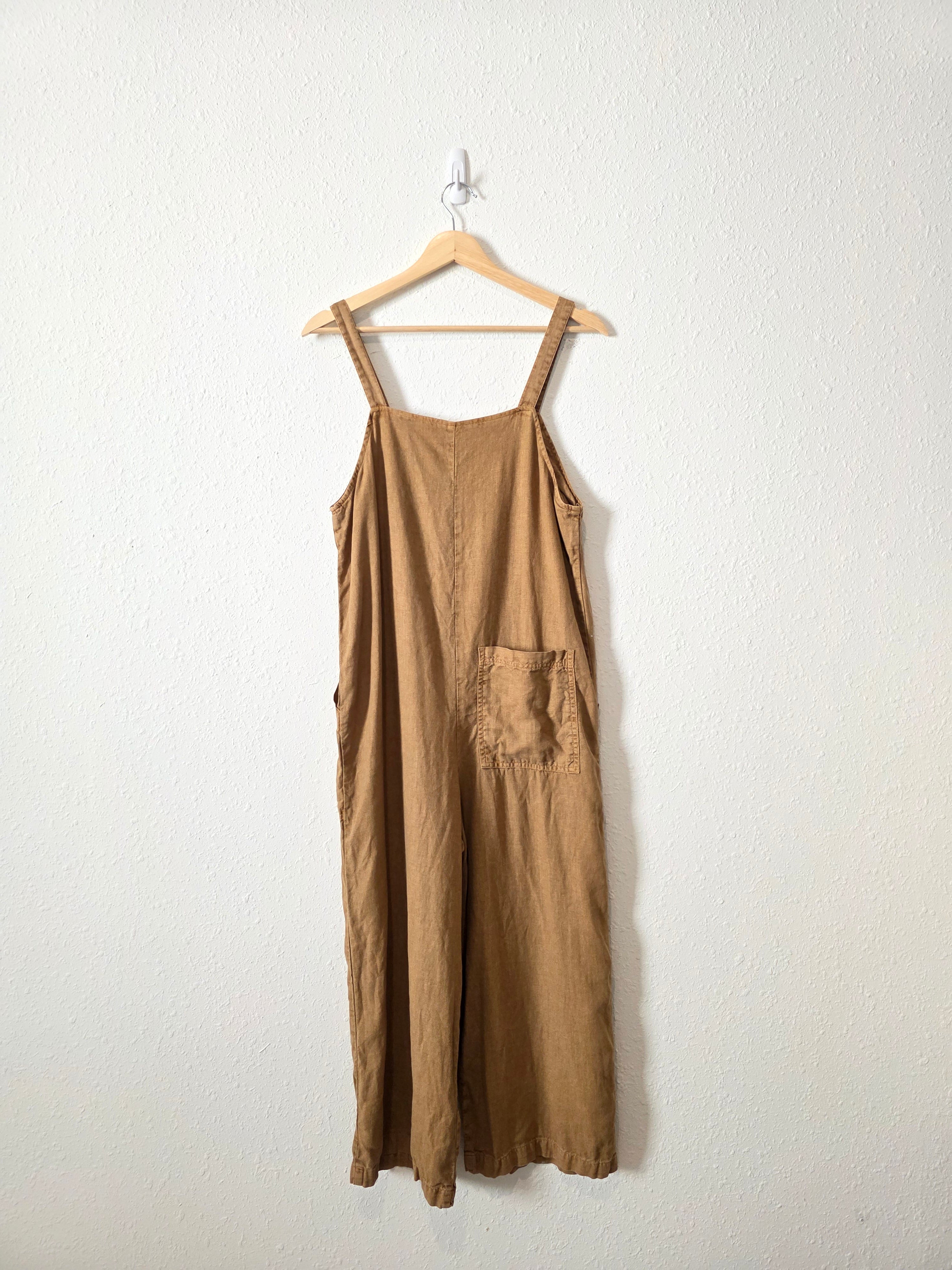 Brown Wide Leg Overall Jumpsuit (XS)