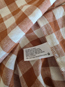 Rust Checkered Midi Dress (XL)