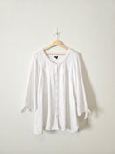White Cotton Gauze Top (3X)