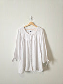White Cotton Gauze Top (3X)