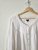 White Cotton Gauze Top (3X)