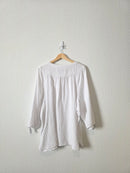 White Cotton Gauze Top (3X)
