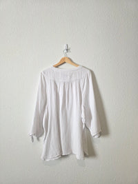 White Cotton Gauze Top (3X)