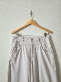Zara Wide Leg Linen Blend Jeans (M)