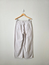 Zara Wide Leg Linen Blend Jeans (M)
