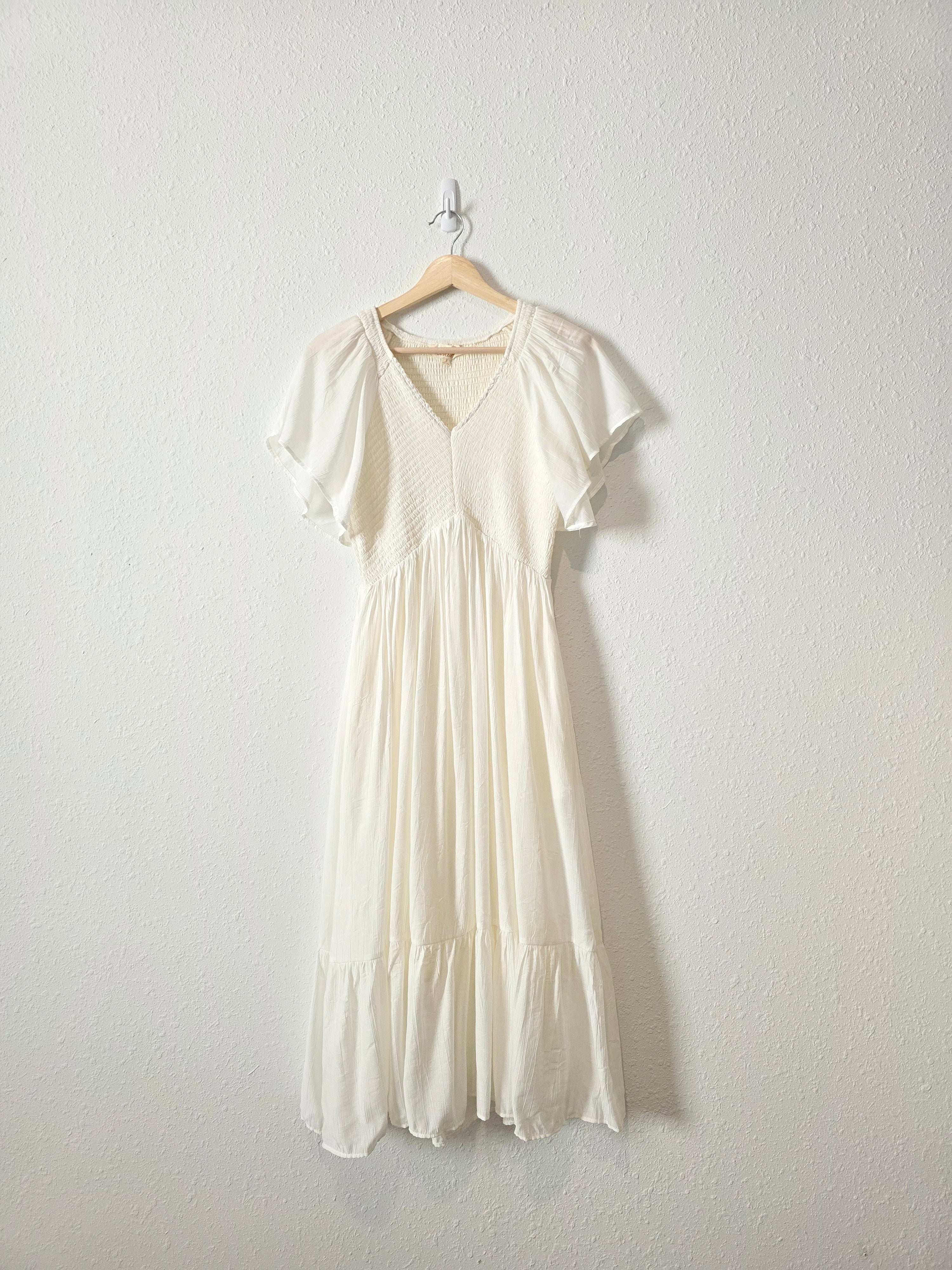 Listicle Smocked Midi Dress (S)
