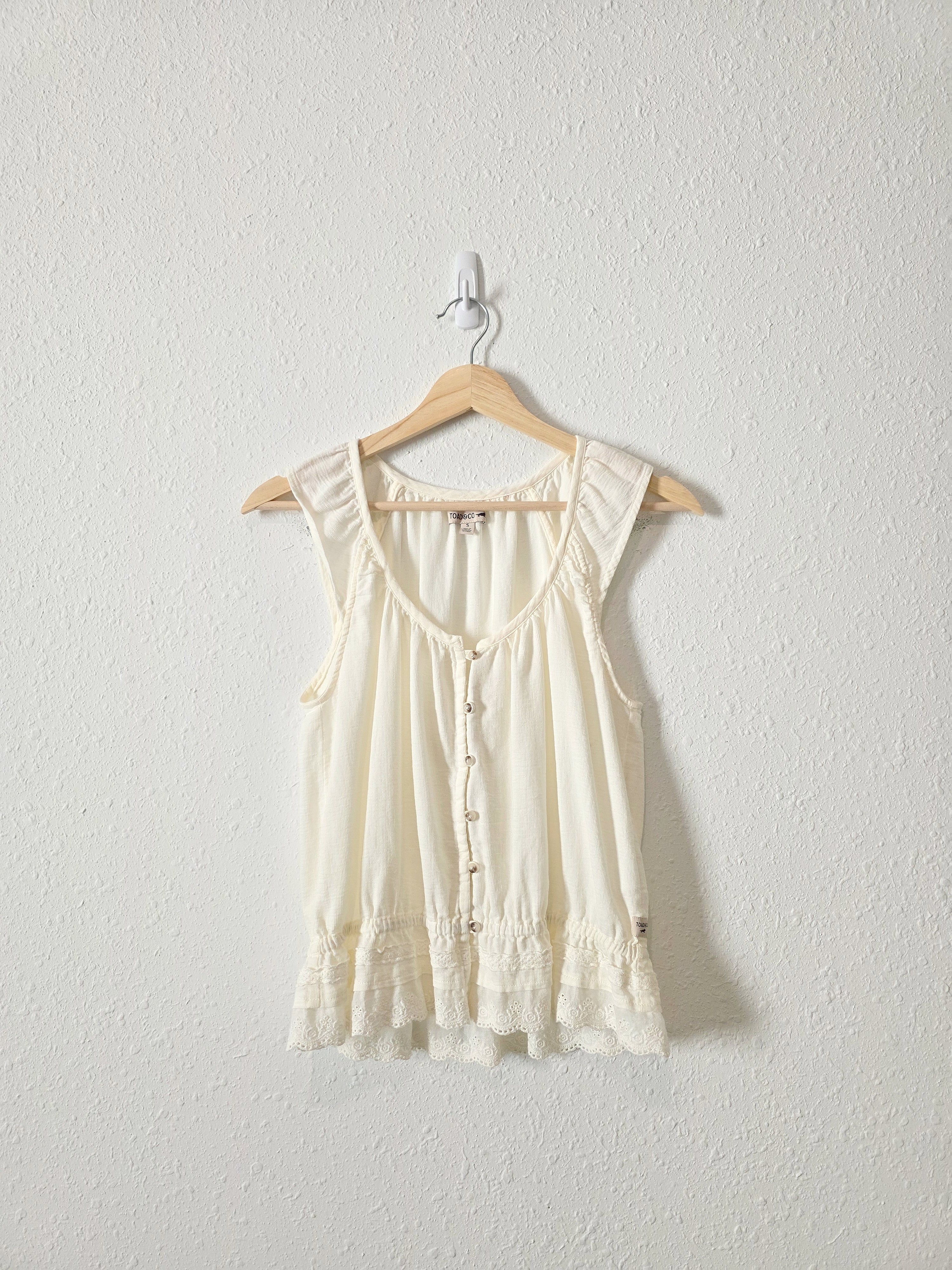 Toad & Co Cream Cotton Tank (S)