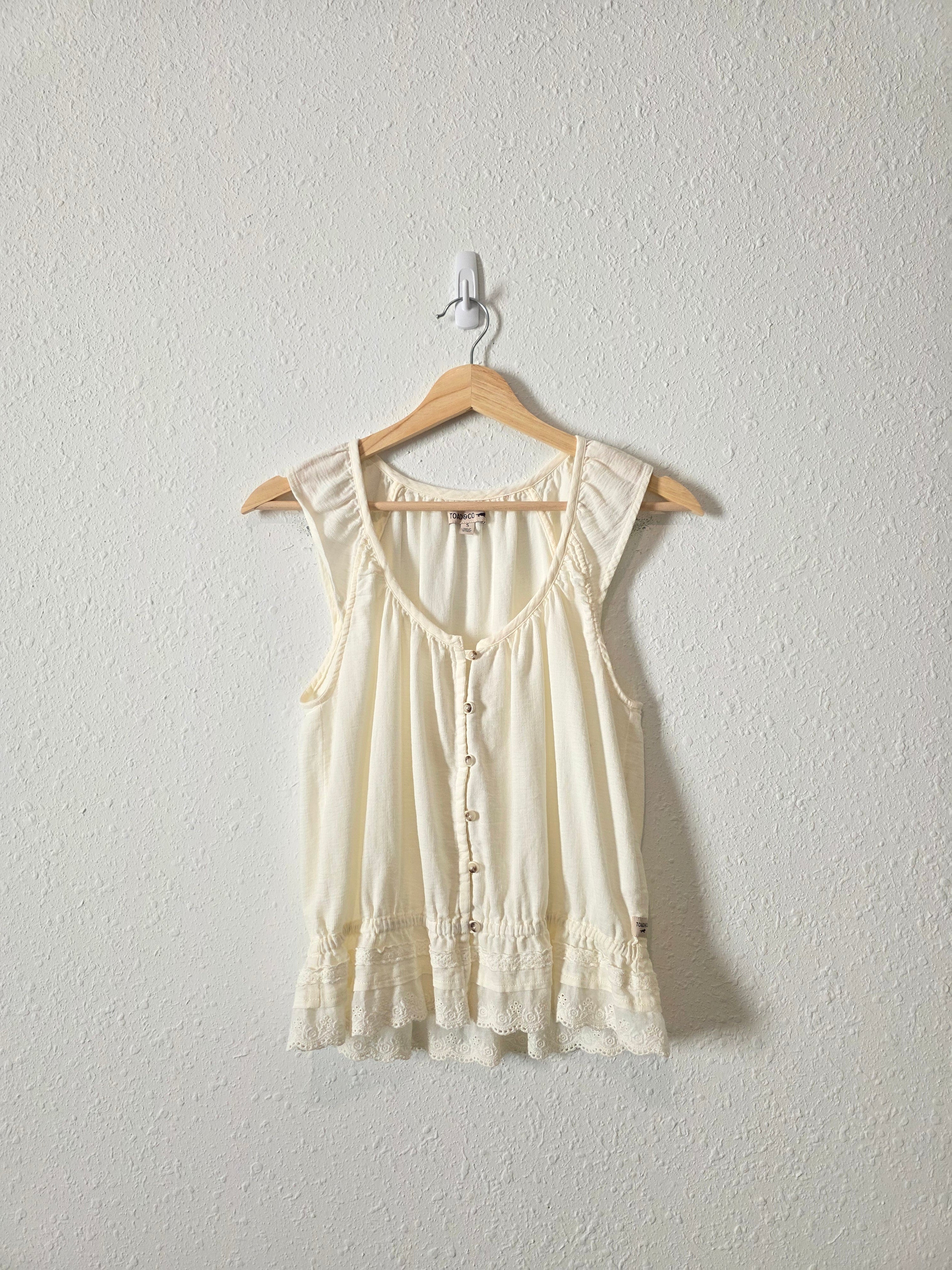 Toad & Co Cream Cotton Tank (S)