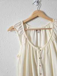 Toad & Co Cream Cotton Tank (S)