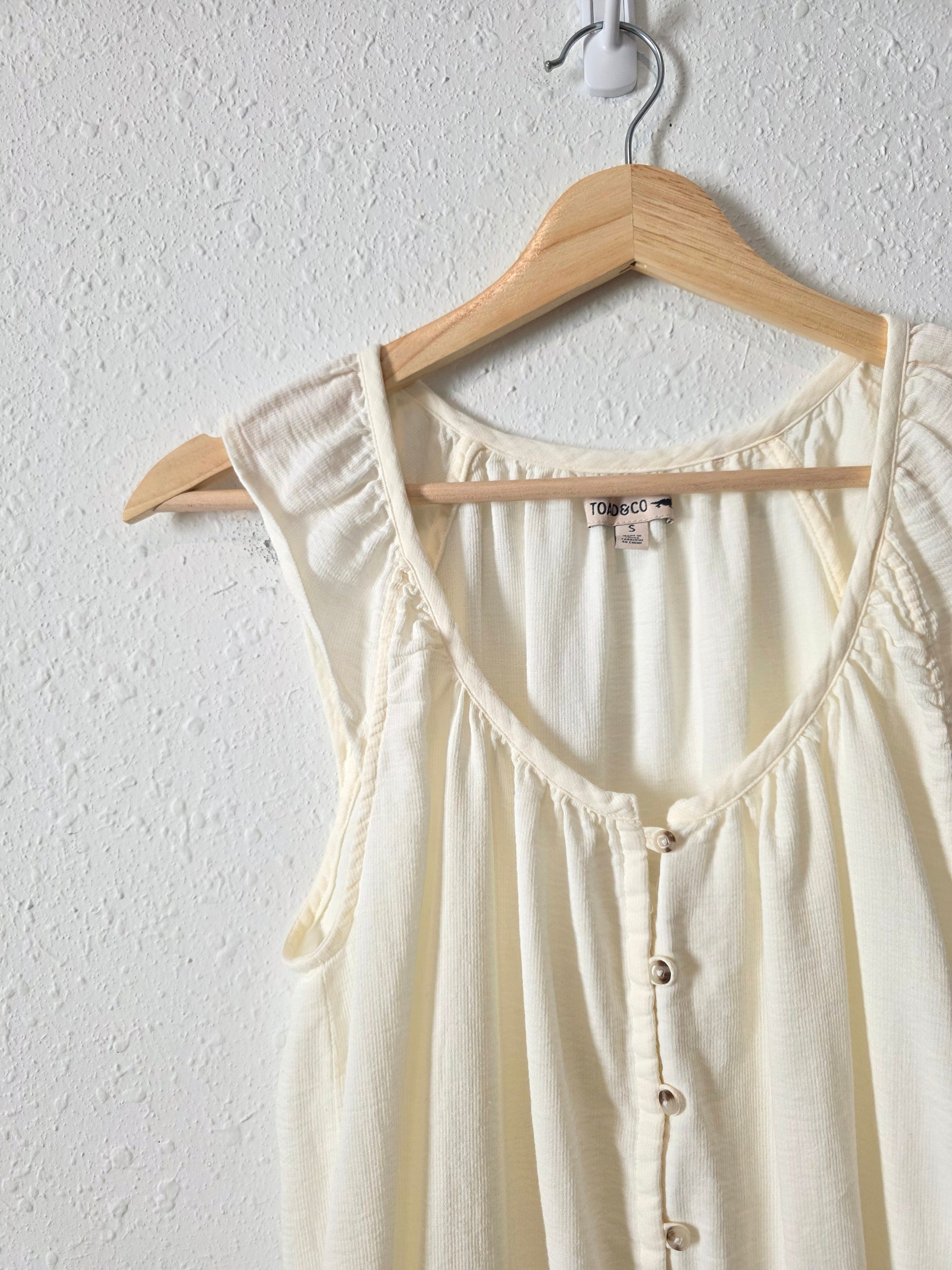 Toad & Co Cream Cotton Tank (S)