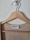 Carly Jean Long Ribbed Cardigan (S)