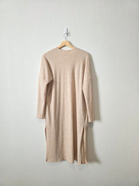 Carly Jean Long Ribbed Cardigan (S)