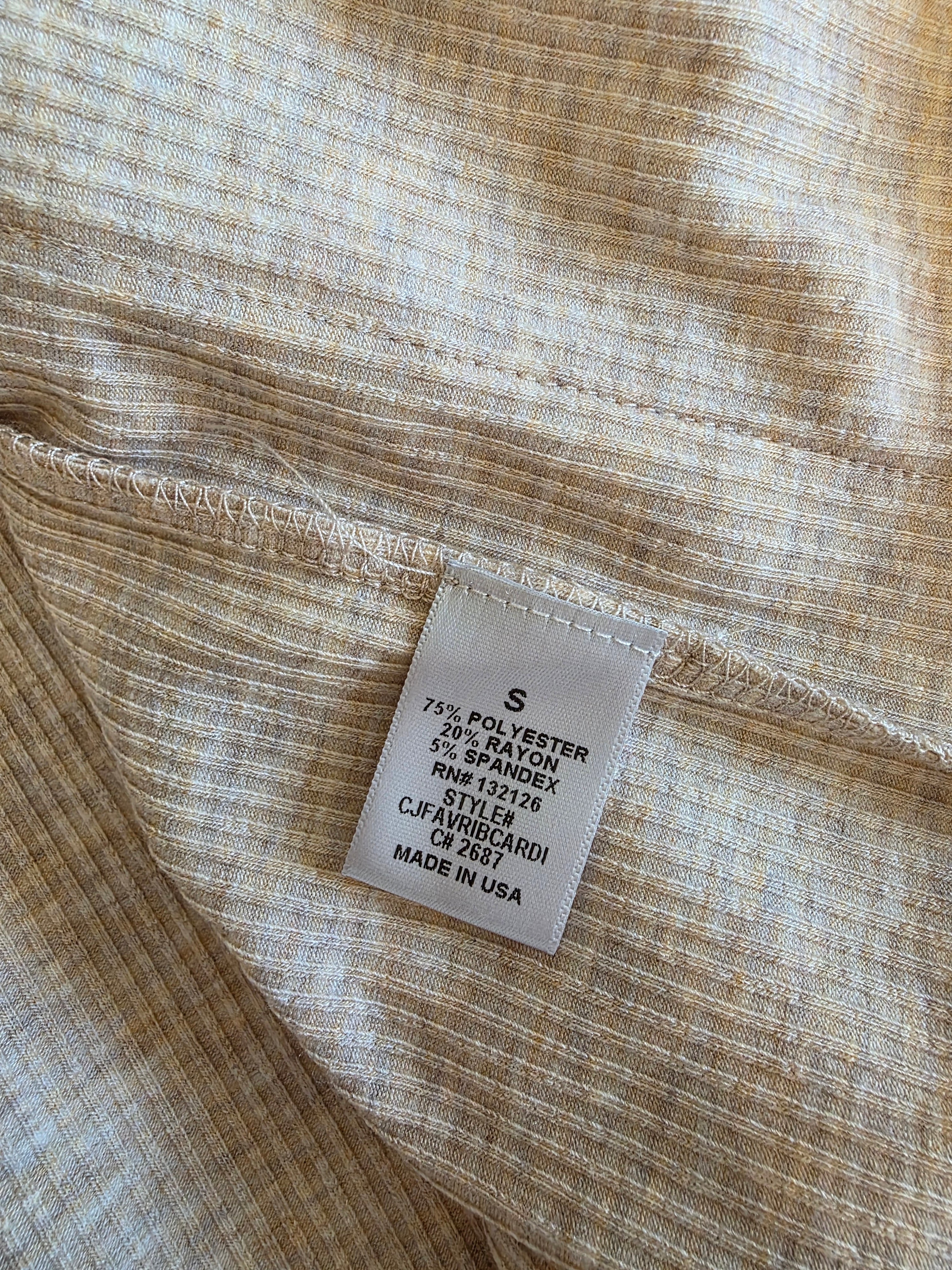 Carly Jean Long Ribbed Cardigan (S)