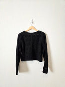 Black Crochet Knit Top (S)