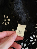 Black Crochet Knit Top (S)
