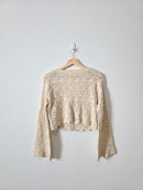 Crochet Tie Front Sweater (M)