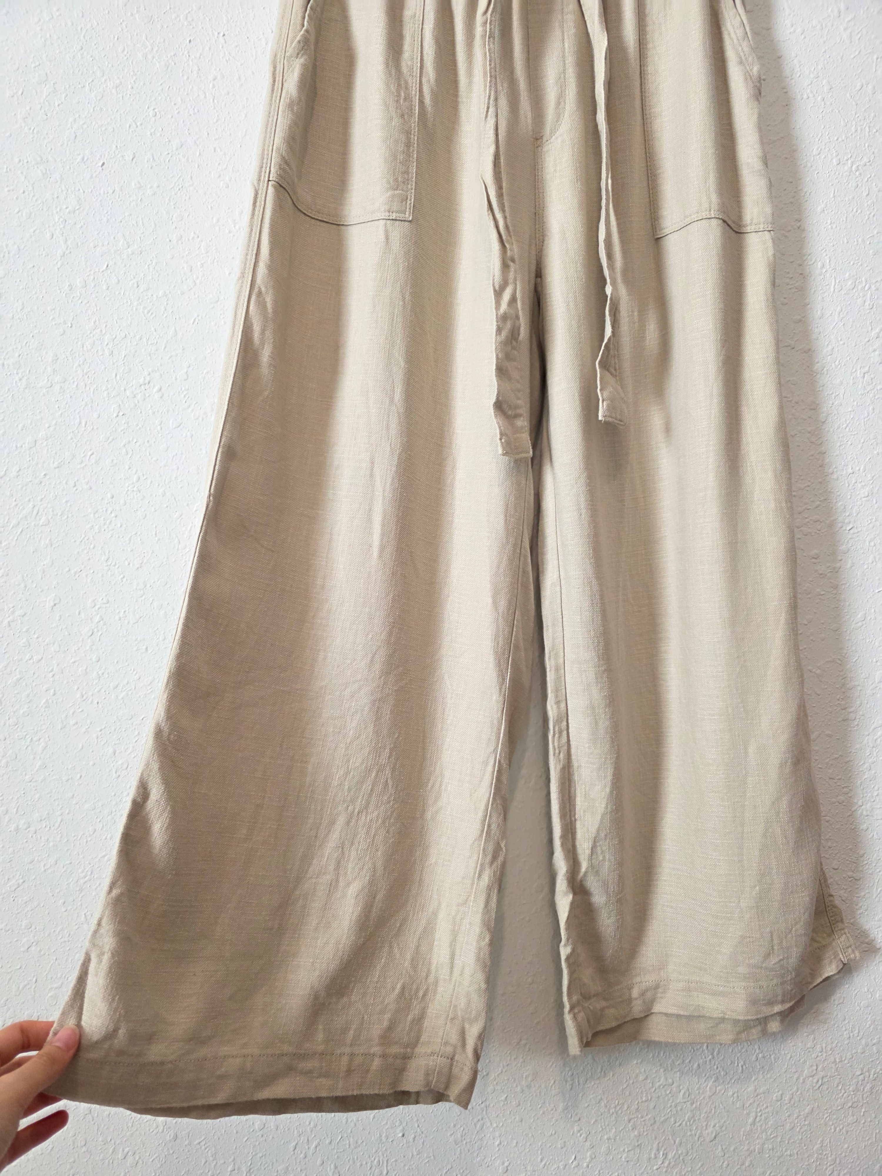 Blanknyc Linen Wide Leg Pants (M)