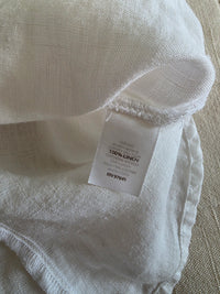 Vintage White Linen Button Up (M)