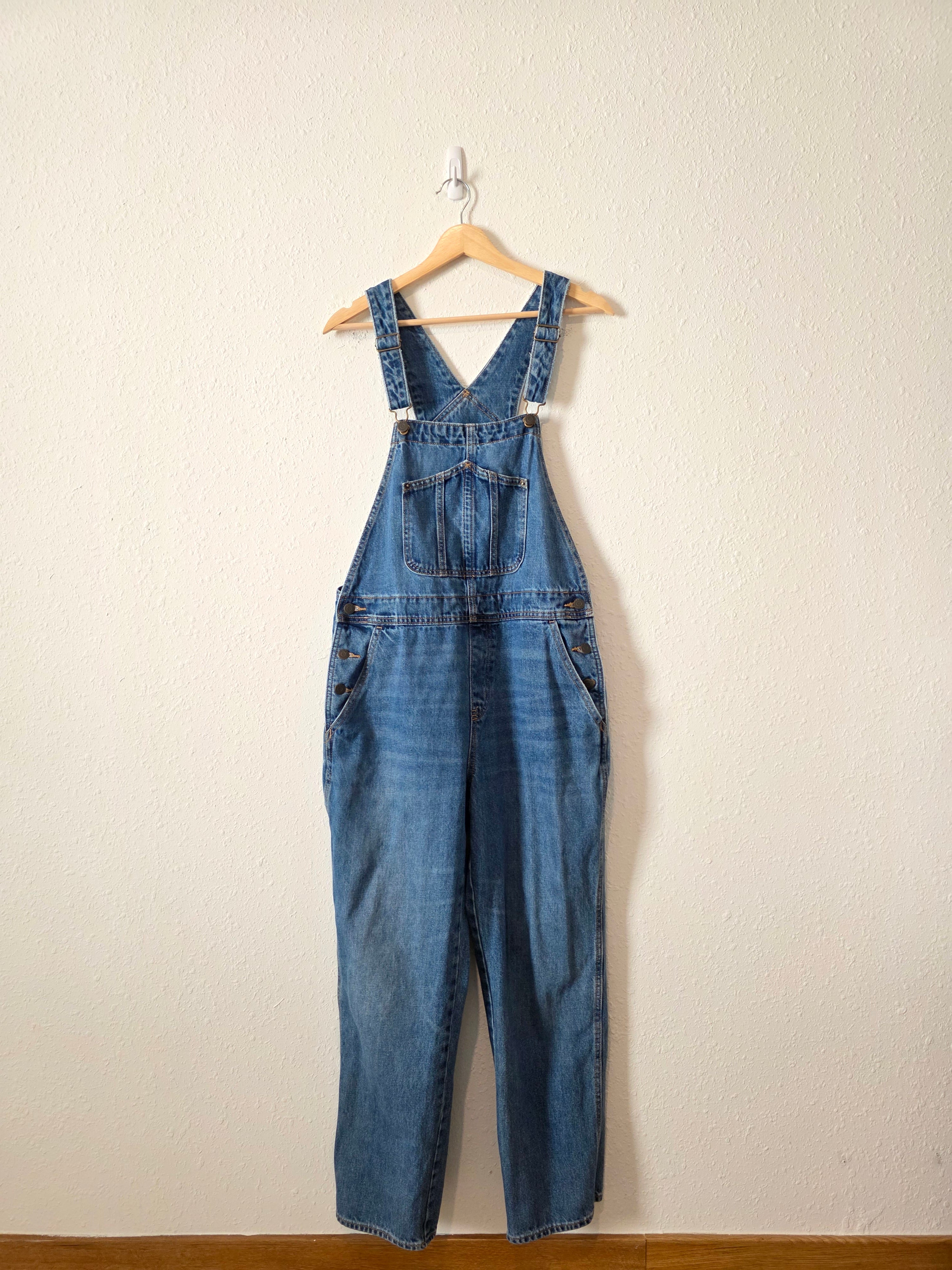Slouchy Straight Denim Overalls (12)